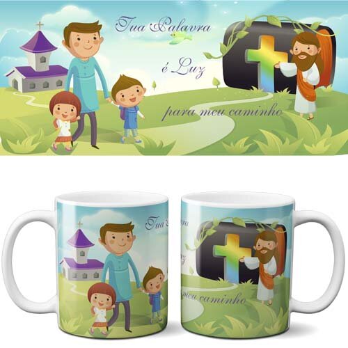 Pack 27 Artes Sublimação Canecas Religiosas Mockups Católica