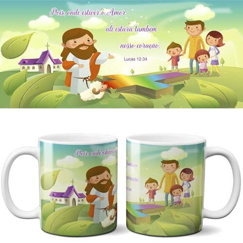 Artes Canecas Religião Estampas Religiosas Sublimação Mockup