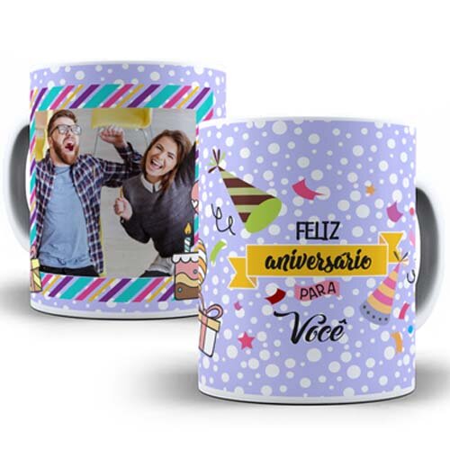 Artes Canecas Aniversário Parabéns 70 Estampas Sublimação