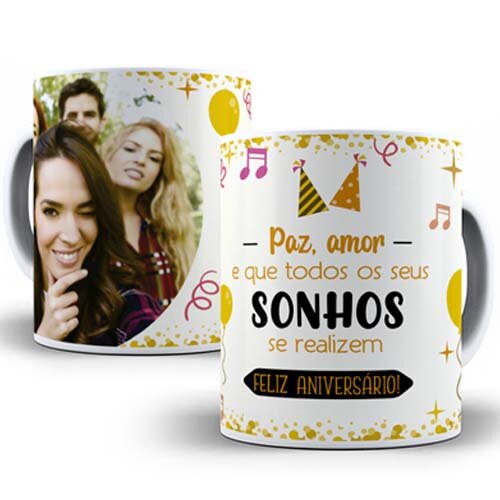 Estampas Canecas Aniversário 70 Estampas Canecas Parabéns