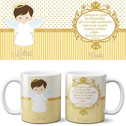 Estampas Batizado Madrinha Padrinho Artes Sublimação Canecas