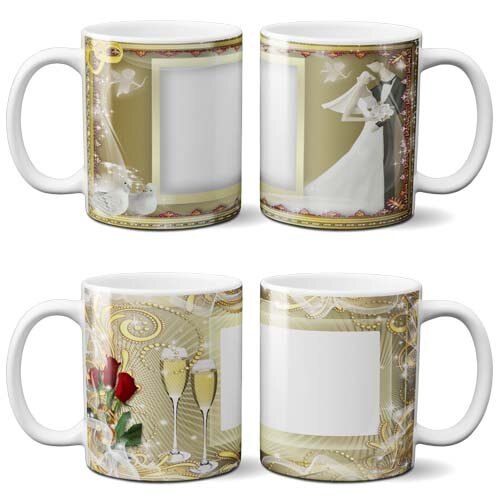 Pack 120 Artes Canecas Casamento Noivo Noiva Sublimação