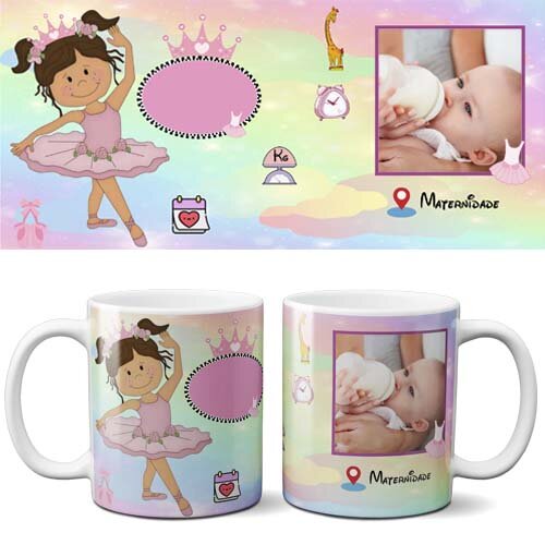 Pack Artes Nascimento Recem Nascido Canecas 10 Estampas