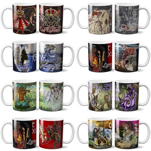 Pacote 16 Artes Orixás Sublimação Canecas Editáveis V
