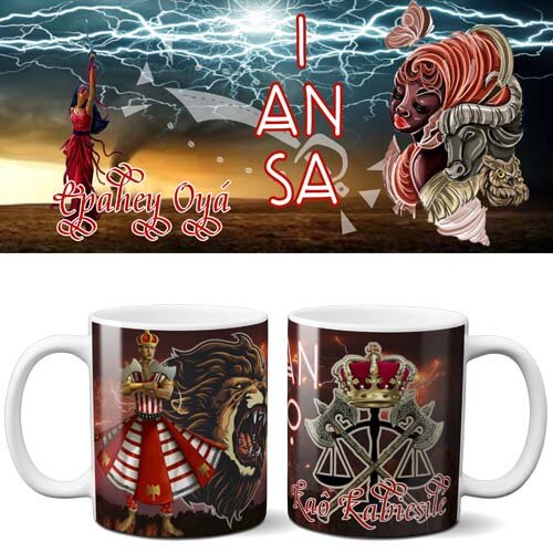 Pacote 16 Artes Orixás Sublimação Canecas Editáveis V