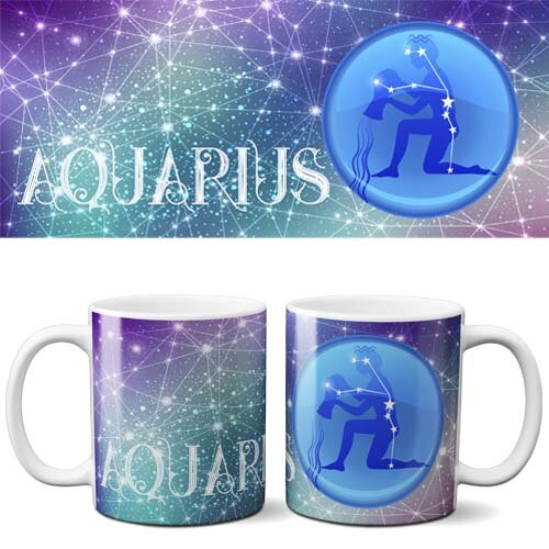 Estampas Editáveis Signos Canecas Artes Prontas Horóscopos