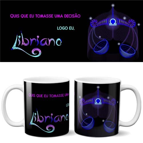 Estampas Editáveis Signos Canecas Artes Prontas Horóscopos