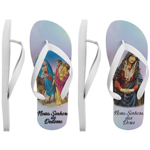 Estampas Chinelos Católicos Religiosos Mockups Artes Sublimaçã