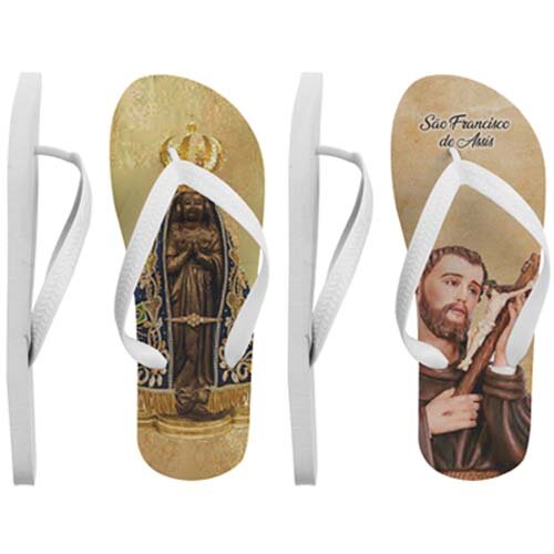 Artes Sublimação Chinelos Católicos Religiosos Mockups Santos