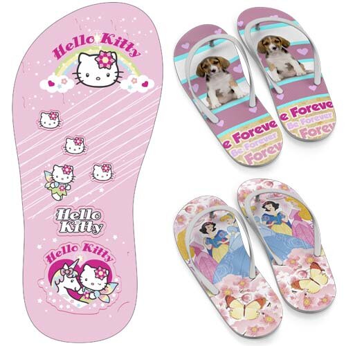 Artes Sublimação Chinelos Feminino Mulher Adulto Infantil