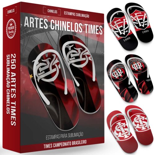 Estampas Chinelos Times Futebol Sublimação 250 Artes