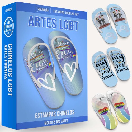 Estampas Lgbt Orgulho Gay Sublimação Chinelos Mockups