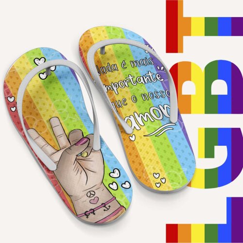 Pack 20 Artes Sublimação Chinelos Lgbt Orgulho Gay Mockups