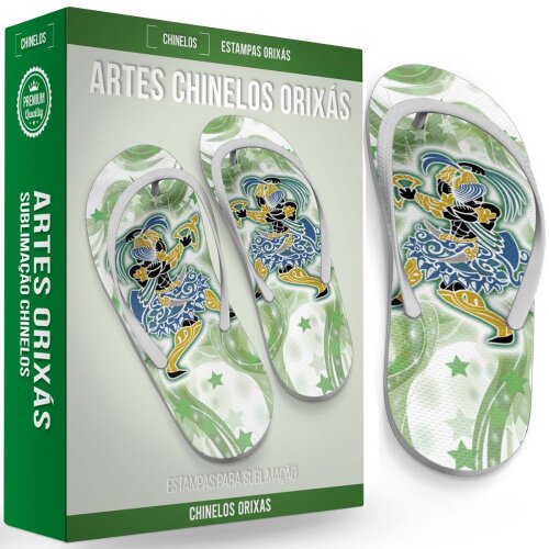 Artes Chinelos Orixás Umbanda Sublimação Mockups