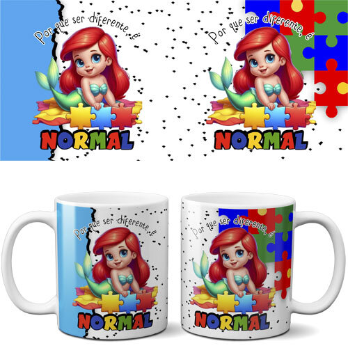 Pacote Artes Autista Autismo Estampas Sublimação Canecas