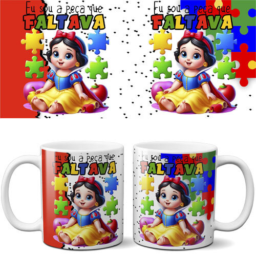 Artes Autista Autismo Estampas Sublimação Canecas Mockups