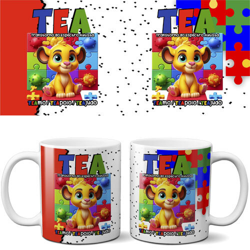 Pack Artes Autista Autismo Estampas Sublimação Canecas