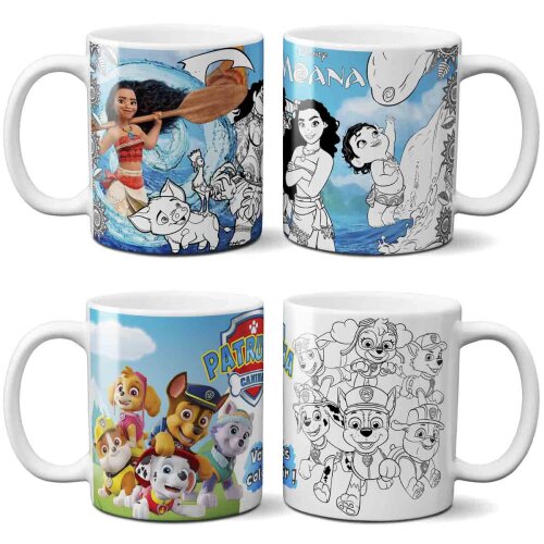 Pack 20 Artes Png Colorir Canecas Dia das Crianças Infantil