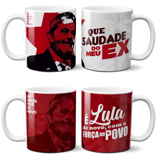Estampas Lula Pt Sublimação Canecas Eleições 2022 Mockups