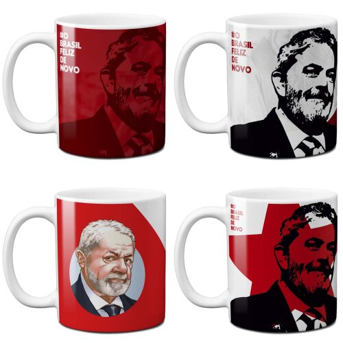 Artes Sublimação Canecas Lula PT 2026 Eleições Presidente
