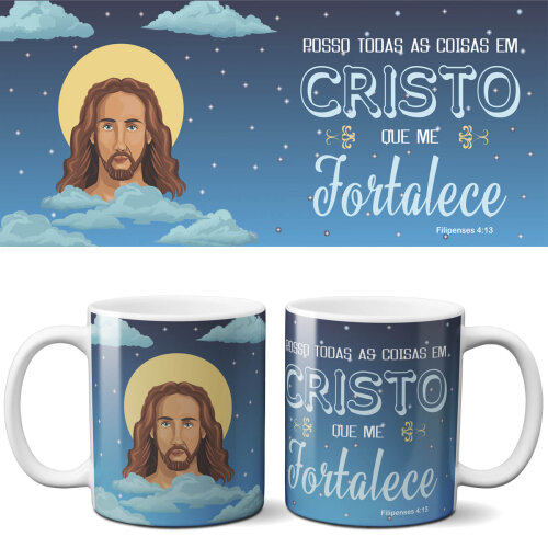 Artes Editáveis Canecas Religião Mockups Estampas Religiosas