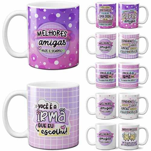 Estampas Sublimação Canecas Amizade Amigo Kitdig Png Mockups