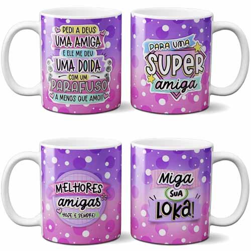 Pacote Artes Sublimação Canecas Amizade Amigo Kitdig Png