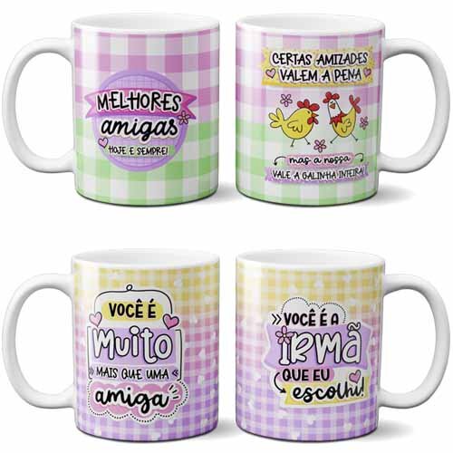 Pacote Artes Sublimação Canecas Amizade Amigo Kitdig Png