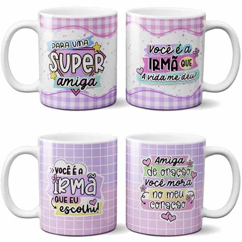 Pacote Artes Sublimação Canecas Amizade Amigo Kitdig Png
