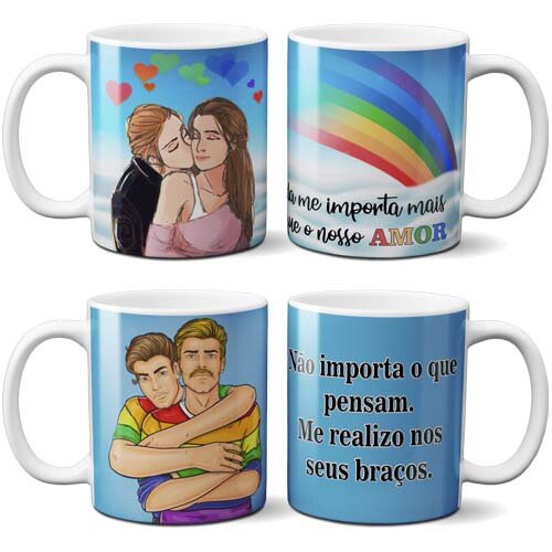 Pack Artes Sublimação Canecas Lgbt Mockups