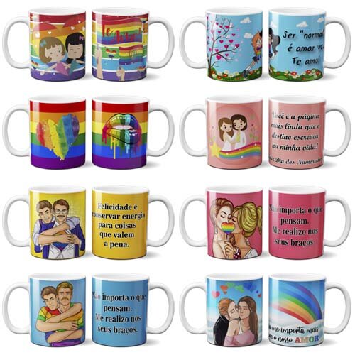Estampas Sublimação Canecas Lgbt Artes Orgulho Gay