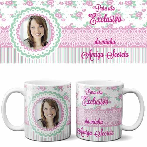Artes Canecas Amigo Oculto Secreto Editável Mockups Estampas