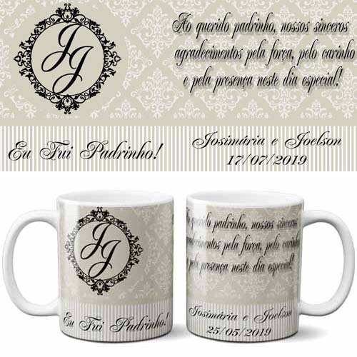 Pacote Artes Canecas Casamento Noivo Noiva Padrinhos Psd