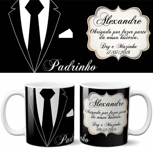 Artes Canecas Casamento Noivo Noiva Padrinhos Sublimação