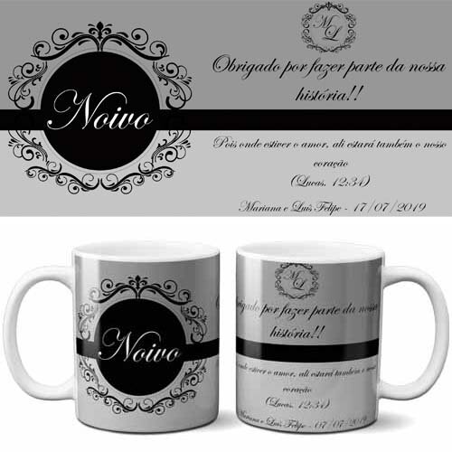 Artes Canecas Casamento Noivo Noiva Padrinhos Sublimação