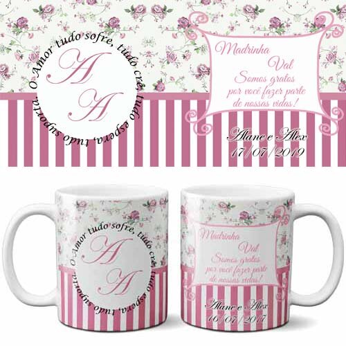 Pack Digital Artes Canecas Casamento Noivo Noiva Padrinhos