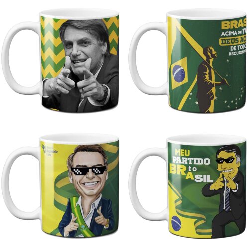 Pacote 15 Artes Bolsonaro Jair Sublimação Canecas