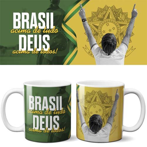 Estampas Canecas Bolsonaro Artes Jari Mockups Sublimação