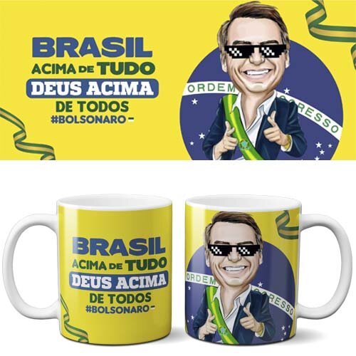 Estampas Canecas Bolsonaro Artes Jari Mockups Sublimação