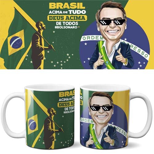 Estampas Canecas Bolsonaro Artes Jari Mockups Sublimação