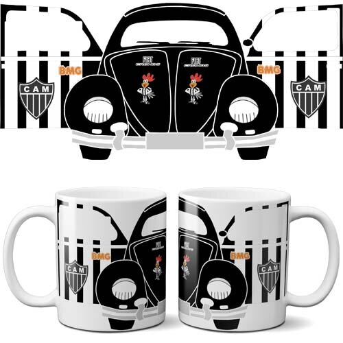Estampas Canecas Fusca Artes Editáveis Mockups Sublimação