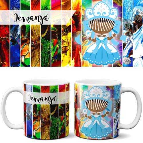 Pack 25 Artes Orixás Kit 2 Estampas Png Sublimação Canecas