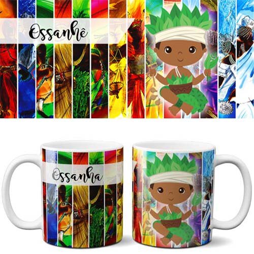 Pack 25 Artes Orixás Kit 2 Estampas Png Sublimação Canecas