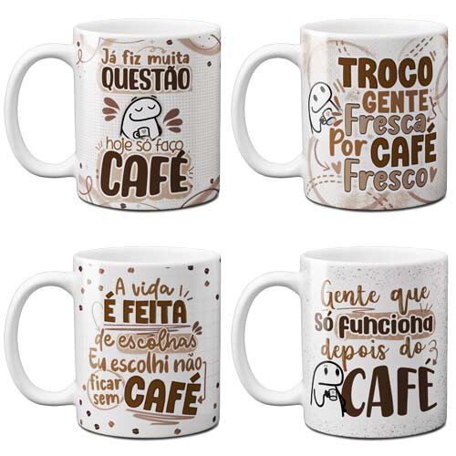 Estampas Canecas Flork Café Sublimação Mockups Artes