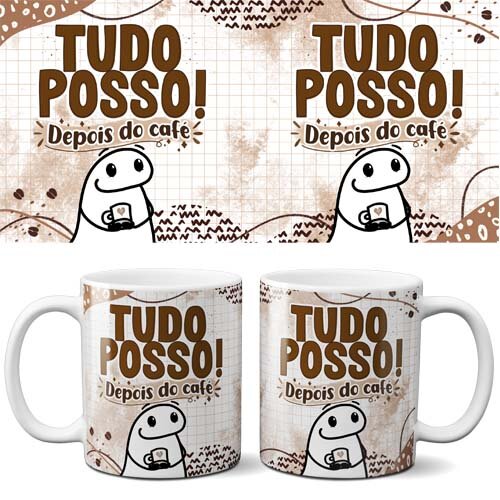 Estampas Canecas Flork Café Sublimação Mockups Artes