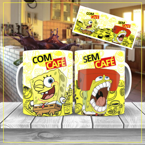 Pacote 10 Artes Sublimação Canecas com Café sem Café
