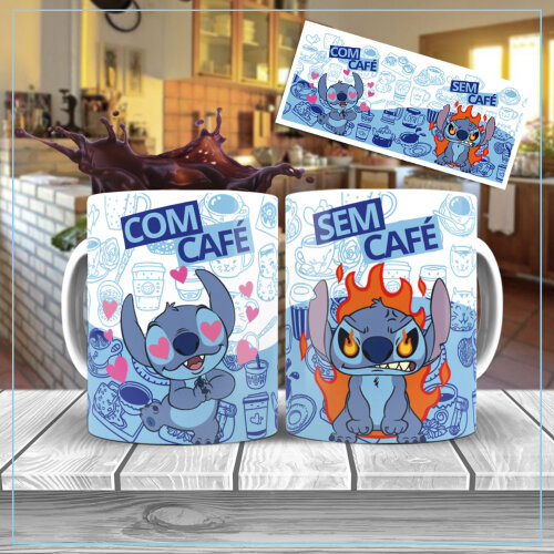 Pacote 10 Artes Sublimação Canecas com Café sem Café