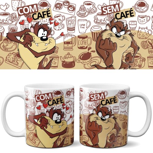 Artes Canecas com Café sem Café Sublimação Mockups