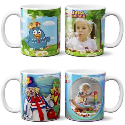 Pacote 100 Artes Png Sublimação Canecas Infantil Foto