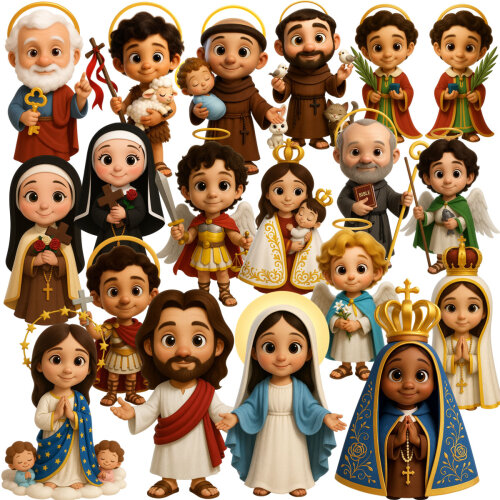 Artes Santinhos 3d Santos Católicos Religiosos Sublimação